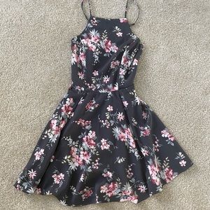 Hollister Grey Floral Dress